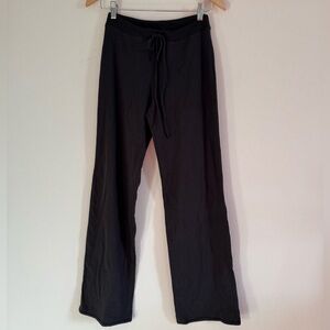 Skims Cotton Jersey Straight Leg Pant in Onyx, Size Small